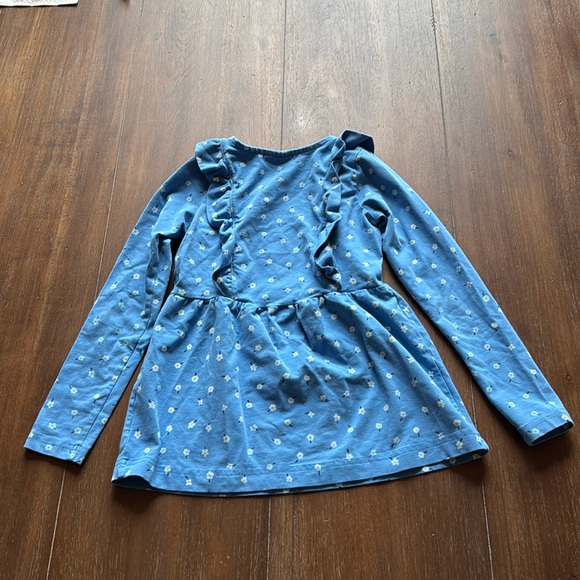 Size 8 Hanna Andersson ruffle detail stretch cotton floral top long sleeve - Picture 5 of 6